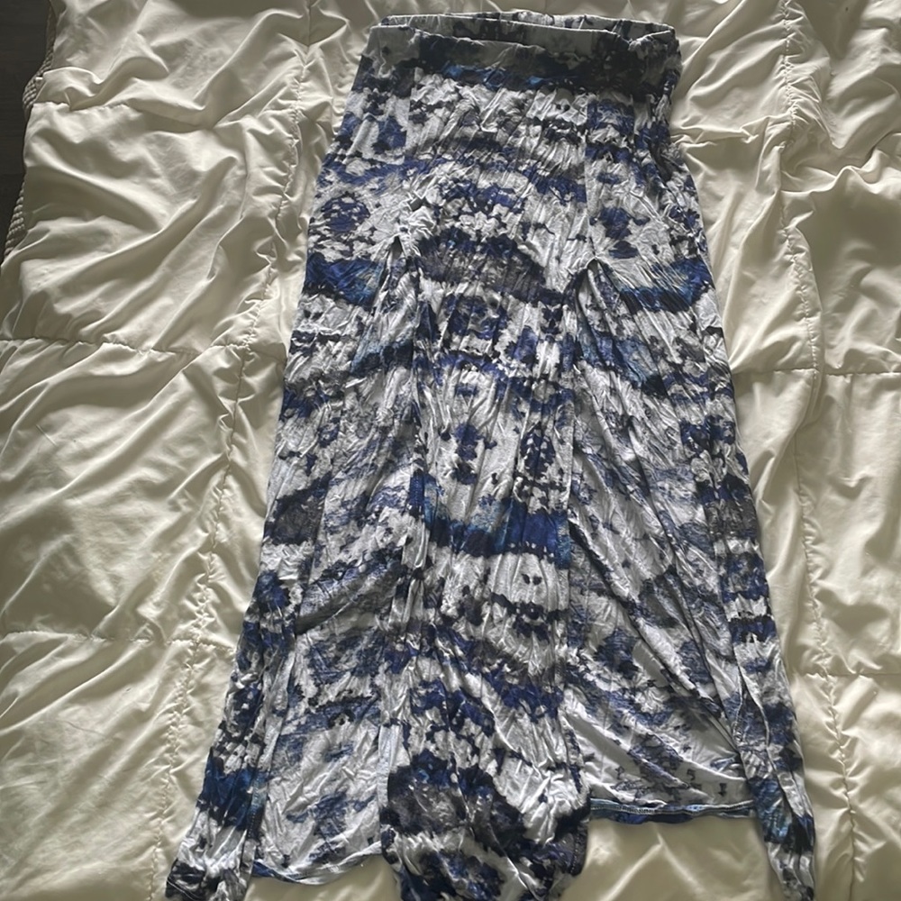Black & blue tye dye skirt